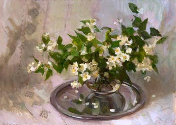 Svetlana Rodionova (1971) - Jasmin dans un Vase Transparent