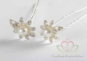 Brochespeld Lily White doosje 6 stuks, Ophalen of Verzenden, Nieuw