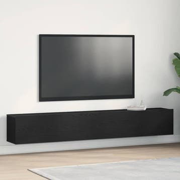 vidaXL TV-kast 2 st Zwart Bewerkt hout, Minder dan 50 cm, Verzenden, Nieuw, Minder dan 100 cm