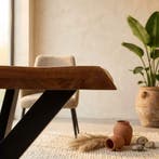 Boomstamtafel Boston Naturel Mangohout 240 cm, Huis en Inrichting, Tafels | Eettafels, Ophalen of Verzenden, Nieuw