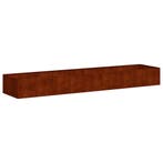 vidaXL Plantenbak roestig 360x80x40 cm weervast staal, Tuin en Terras, Verzenden, Nieuw, Metaal