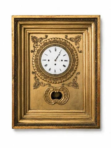 Schilderij klok - Hout - 1850-1900, Antiek en Kunst, Antiek | Klokken