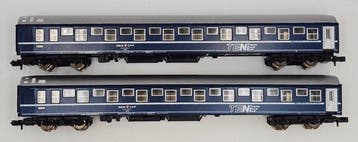 Fleischmann N - 8117 - Modeltrein personenwagen (2) - 2× TEN, Nieuw