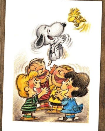 Joan Vizcarra Giclée - Charlie Brown and Friends –, Nieuw in verpakking