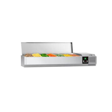 GGM Gastro | Opzetkoelvitrine PREMIUM - 1600x395mm - 7x GN |, Verzenden