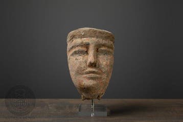 Oude Egypte, late periode Hout Mummiemasker uit een