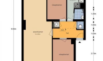 Te Huur 3 Kamer Appartement Zwanenvechtlaan In Utrecht, Utrecht-stad, Direct bij eigenaar, Appartement, Utrecht