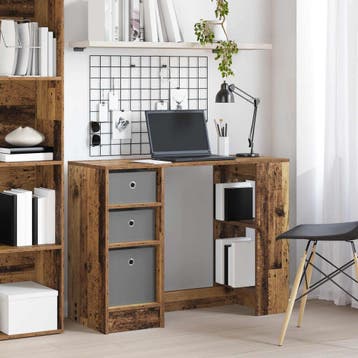 vidaXL Bureau Oudhout 100 x 40 x 75 cm Bewerkt hout, Verzenden, Nieuw