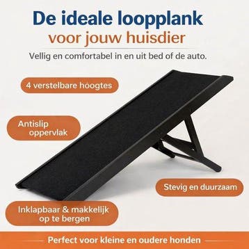 2dekans | Ceruzo Hondenloopplank Verstelbaar – Inklapbaar –, Dieren en Toebehoren, Ophalen of Verzenden, Zo goed als nieuw