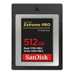SanDisk CFexpress Extreme Pro 512GB 1700 / 1400MB/s type B, Audio, Tv en Foto, Fotografie | Geheugenkaarten, Ophalen of Verzenden
