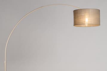 Rietveld Vloerlampen - Taupe, Beige, Zand - Stof, Metaal, Ma, Verzenden, Nieuw