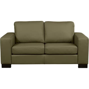 Leren bank Enjoy - 2 zits - Toledo Olive (olijf/goen) -, 150 tot 200 cm, Nieuw, Ophalen of Verzenden, Rechte bank