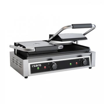 Contactgrill PG2 | Gegroefd | 3.6kW | Met Gietijzeren Plaat, Verzenden, Nieuw in verpakking
