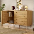 Houten Dressoir 120x40x83 cm – Modern Opbergmeubel met Lades, Huis en Inrichting, Kasten | Ladekasten, Verzenden, Nieuw
