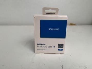 Samsung Portable T7 - Externe SSD - 2 TB - USB C 3.2 - Blauw, Verzenden, Nieuw