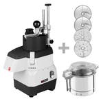 GGM Gastro | Compacte groentesnijmachine - 735W - incl. 4 |, Verzenden, Nieuw in verpakking, RVS Meubilair