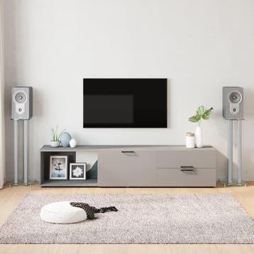 vidaXL Luidsprekerstandaards 2 st 3 pijlers gehard glas, Verzenden, Nieuw
