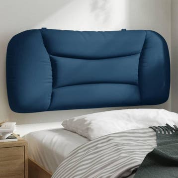 vidaXL Hoofdbordkussen Hvar 90 cm stof blauw, Verzenden, Nieuw, Blauw, Stof