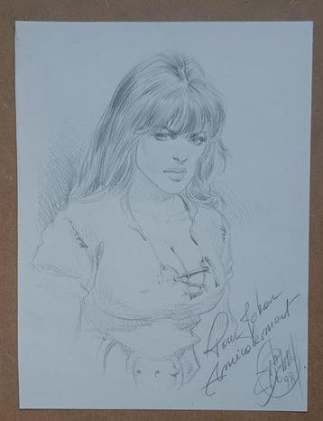 Delaby - 1 Originele tekening met handtekening - LÉtoile, Nieuw