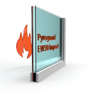 Dubbel glas Pyroguard EW30 Impact (stalen constructie) - HR, Doe-het-zelf en Verbouw, Ophalen of Verzenden, Nieuw