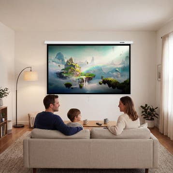 Beamerscherm Cinema, 16:9, 4K, HD, voor wand of plafond, Verzenden, Nieuw