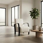 Leren fauteuil Glory - Hermes Djerba (crème), Nieuw, Ophalen of Verzenden, 50 tot 75 cm, Industrieel, Modern