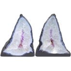 amethist - Geode - paar van twee - 48x39x20 cm- 73 kg