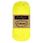 Scheepjes Catona 50g - 601 Neon Yellow, Ophalen of Verzenden, Nieuw, Breien of Haken, Wol of Garen