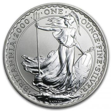 Britannia 1 oz 2000, Verzenden, Overige landen, Losse munt, Zilver