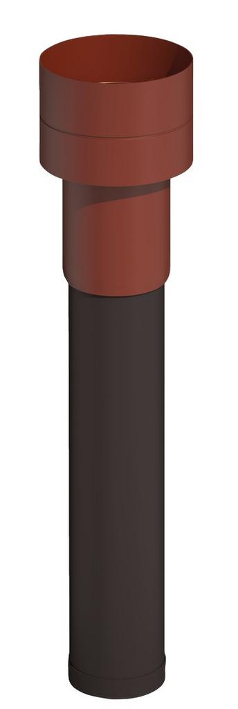 Ubbink Ventub Dakdoorvoer Ventilatie 125 - 1020mm - rood, Ophalen of Verzenden, Nieuw