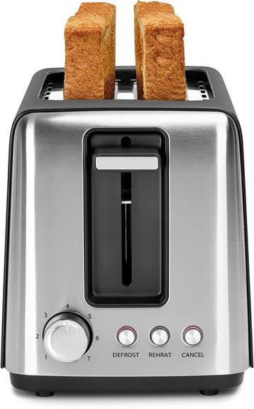 Broodrooster - Toaster - 2 sleuven - 750W - Zwart - Aigostar, Witgoed en Apparatuur, Verzenden, Zo goed als nieuw