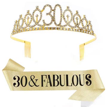 Sjerp 30 & Fabulous deLuxe goud glitter, Ophalen of Verzenden, Nieuw, Versiering, Verjaardag