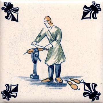 KLM Airline Business Class Delft Blue Tile Coaster - 75×75, Verzenden, Zo goed als nieuw