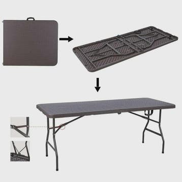 180cm Klaptafel met 2 Banken - Complete Set voor Buiten, Cam, Verzenden, Nieuw