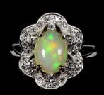 Zonder minimumprijs - Ring Zilver Vuuropaal, Sieraden, Tassen en Uiterlijk, Ringen, Nieuw