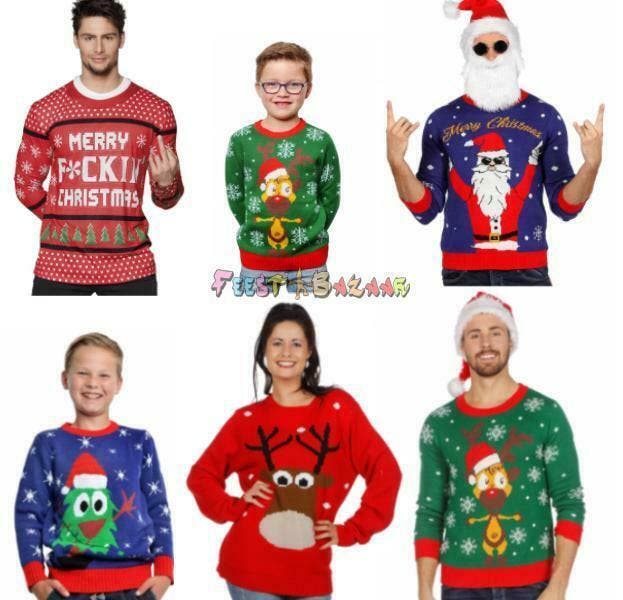 Foute Kersttui Gekke Kersttruien Dames Heren Jongen Meisje, Diversen, Kerst, Nieuw, Ophalen of Verzenden