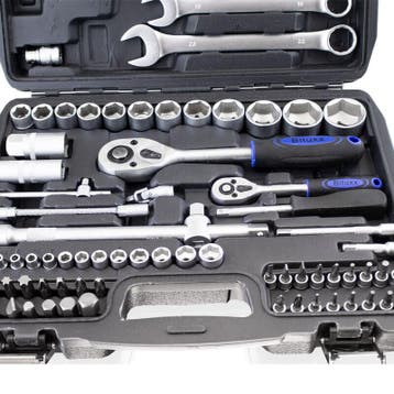 Dopsleutelset / Ratelkoffer - 82-delig - Zwart, Doe-het-zelf en Verbouw, Gereedschap | Handgereedschap, Verzenden, Nieuw