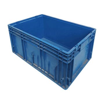 Stapelbak, 600x400x280 mm, euronorm, blauw pp, gebruikt -, Doe-het-zelf en Verbouw, Kratten en Dozen, Gebruikt, 40 tot 60 cm, 50 tot 75 cm