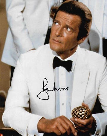 Roger Moore - Autographed Photo Octopussy James Bond 007, Nieuw