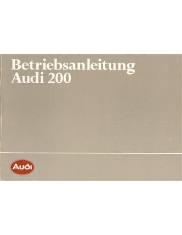 1984 AUDI 200 INSTRUCTIEBOEKJE DUITS, Auto diversen, Handleidingen en Instructieboekjes