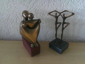 Artihove - Beeldje - BINDING + MOEDER EN KIND (2) - Verguld