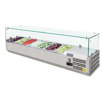 Polar G-serie opzetkoelvitrine 7x GN 1/4, Verzenden, Nieuw in verpakking