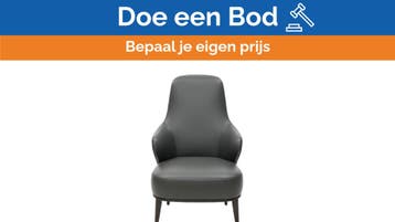 Bieden: Minotti Leslie Bergere Fauteuil Aspen 26 Leather Bl, Huis en Inrichting, Fauteuils, Ophalen of Verzenden, Nieuw