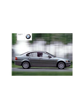 2001 BMW 3 SERIE INSTRUCTIEBOEKJE ENGELS