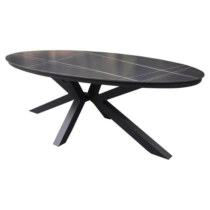 Talitha dining tuintafel 220x114xH75 cm ovaal antraciet, Tuin en Terras, Tuintafels, Nieuw, Ophalen of Verzenden