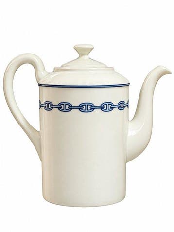 Theepot - Hermès « Chaîne dAncre » blauw - Porselein -