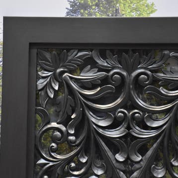 Bangkok wandpaneel houtsnijwerk mahonie black 180x90x6 cm, Ophalen of Verzenden, Nieuw