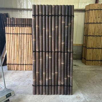 Outlet - Bamboe schutting halfrond - 90 x 200 cm - Donker -, Verzenden, Nieuw