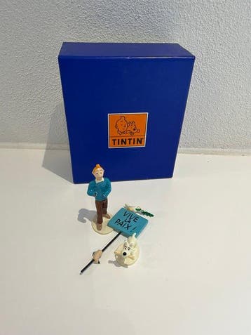 Tintin - Hergé - Figuur - Carte de voeux 1972 Tintin Vive, Nieuw