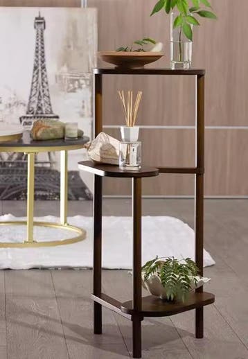 3-laags bamboe plantenrek – hoog hoekmodel voor binnen/buite, Verzenden, Nieuw